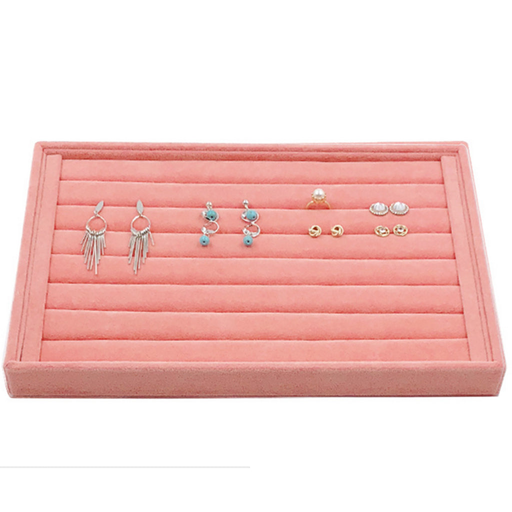 Ring Earrings Necklace Jewelry Display Organizer Box Tray Showcase Holder 3