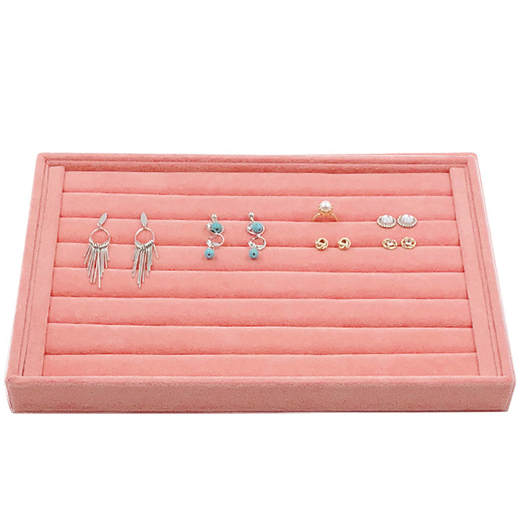 Ring Earrings Necklace Jewelry Display Organizer Box Tray Showcase Holder 3