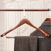 Wooden Hangers Coat Suit Garment Clothes Wardrobe Wood Hanger Trouser L