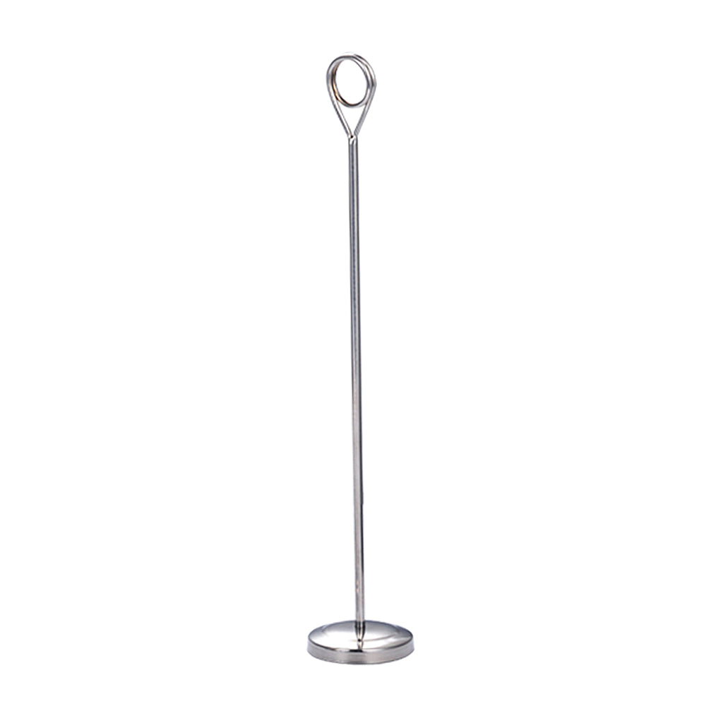 Hotel Stainless Steel Table Place Card Holder Table Number Stand  35.5cm