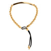 Women's Titanium Steel Stainless Steel Ball Bend Bracelet Adjustable Golden