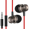 3.5mm SuperBass Music In-ear Stereo Headphones Headset With Mic Red