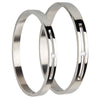 Stainless Steel Couples Bracelet Cuff Bangle Shining CZ Inlaid Silver 8mm