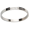 Stainless Steel Couples Bracelet Cuff Bangle Shining CZ Inlaid Silver 8mm