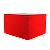 Red PU Leather Single Slot Watch Bracelet Case Wristwatch Box Organizer