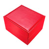 Red PU Leather Single Slot Watch Bracelet Case Wristwatch Box Organizer