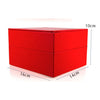 Red PU Leather Single Slot Watch Bracelet Case Wristwatch Box Organizer