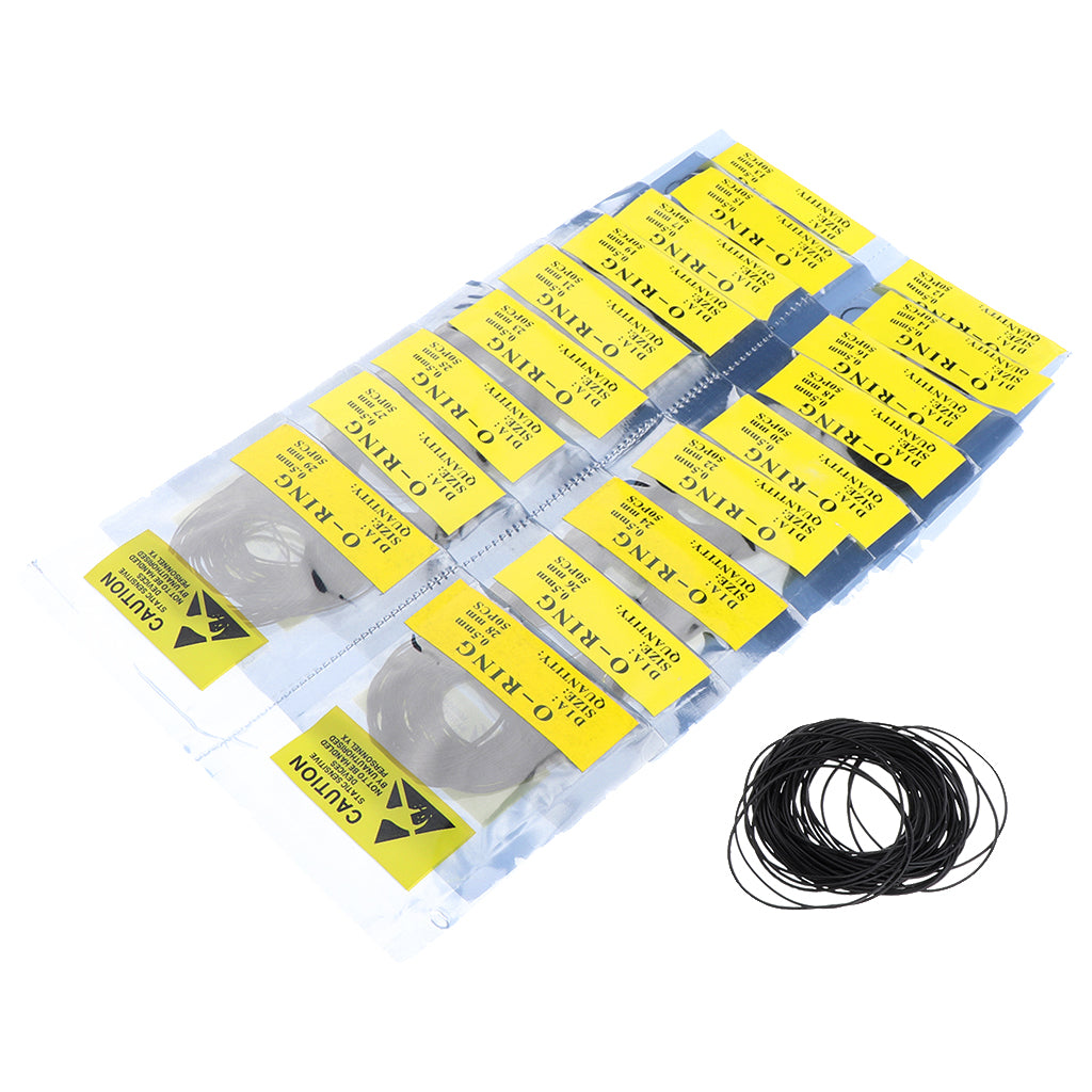 950pcs Rubber Silicone Watch Gasket O-Ring Back Case Seals 12mm-30mm 0.5mm