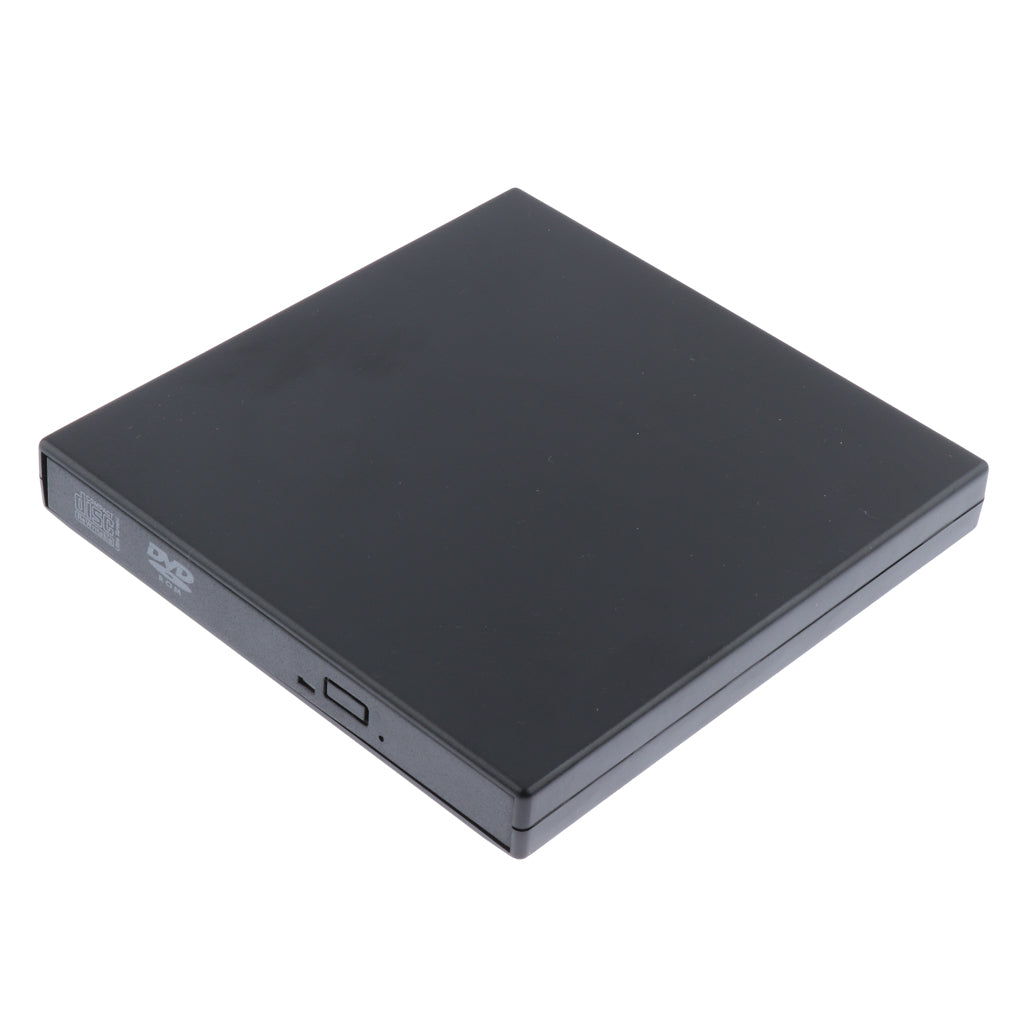 External USB 2.0 DVD CD Optical Drive Reader Player For Laptop PC black