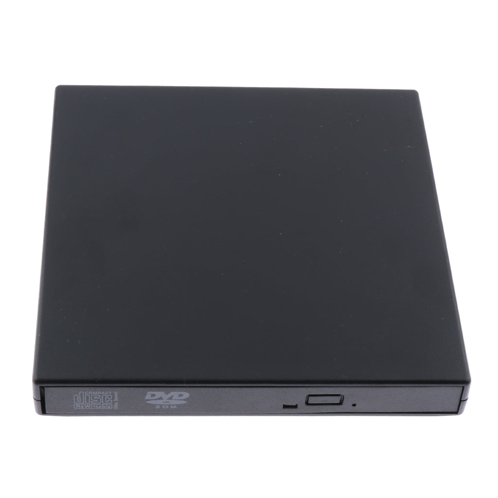 External USB 2.0 DVD CD Optical Drive Reader Player For Laptop PC black