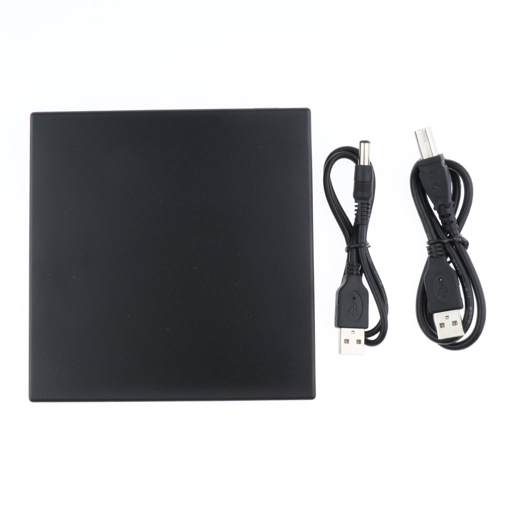 External USB 2.0 DVD CD Optical Drive Reader Player For Laptop PC black