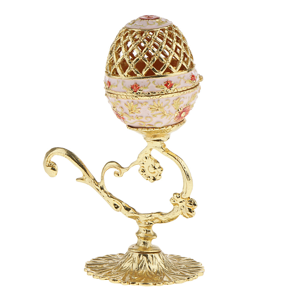 Stylish Hollow Egg Flower Carving Pot Base Easter Egg Storage Box Holder