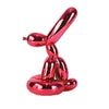 Balloon Rabbit Sculpture Resin Electroplating Animal Figurine Red-S