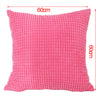 Solid Colored Corduroy Soft Pillow Case Square Cushion Cover  Orange