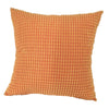 Solid Colored Corduroy Soft Pillow Case Square Cushion Cover  Orange