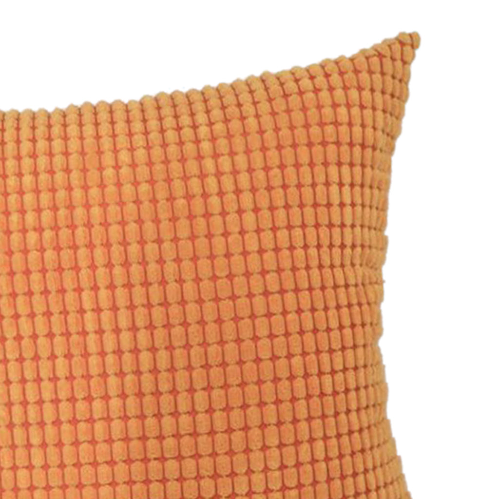 Solid Colored Corduroy Soft Pillow Case Square Cushion Cover  Orange