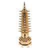 Home Decor Wenchang Pagoda Tower Statue Fengshui Ornament Golden L