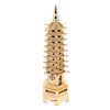 Home Decor Wenchang Pagoda Tower Statue Fengshui Ornament Golden L