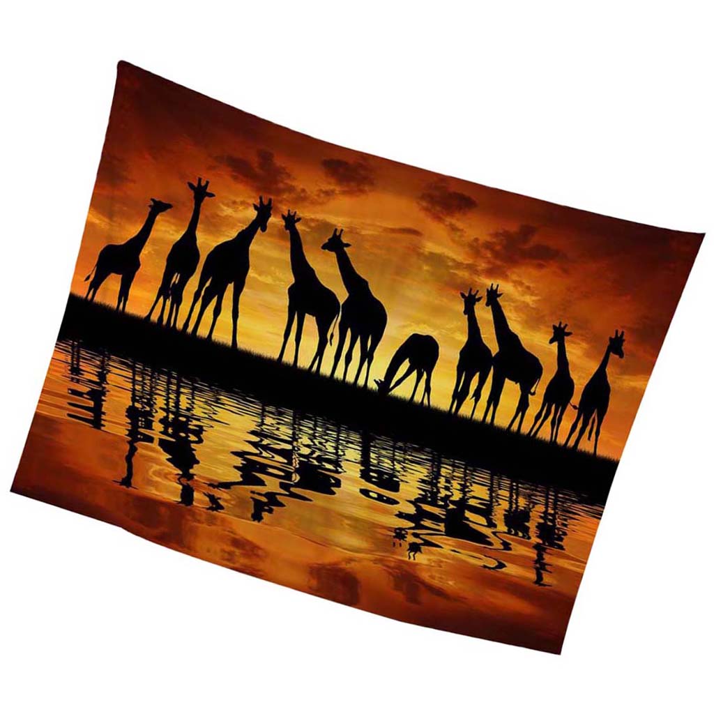 Animal Print Waterproof Hanging Tapestries Bedspread Beach Towel Blanket 2