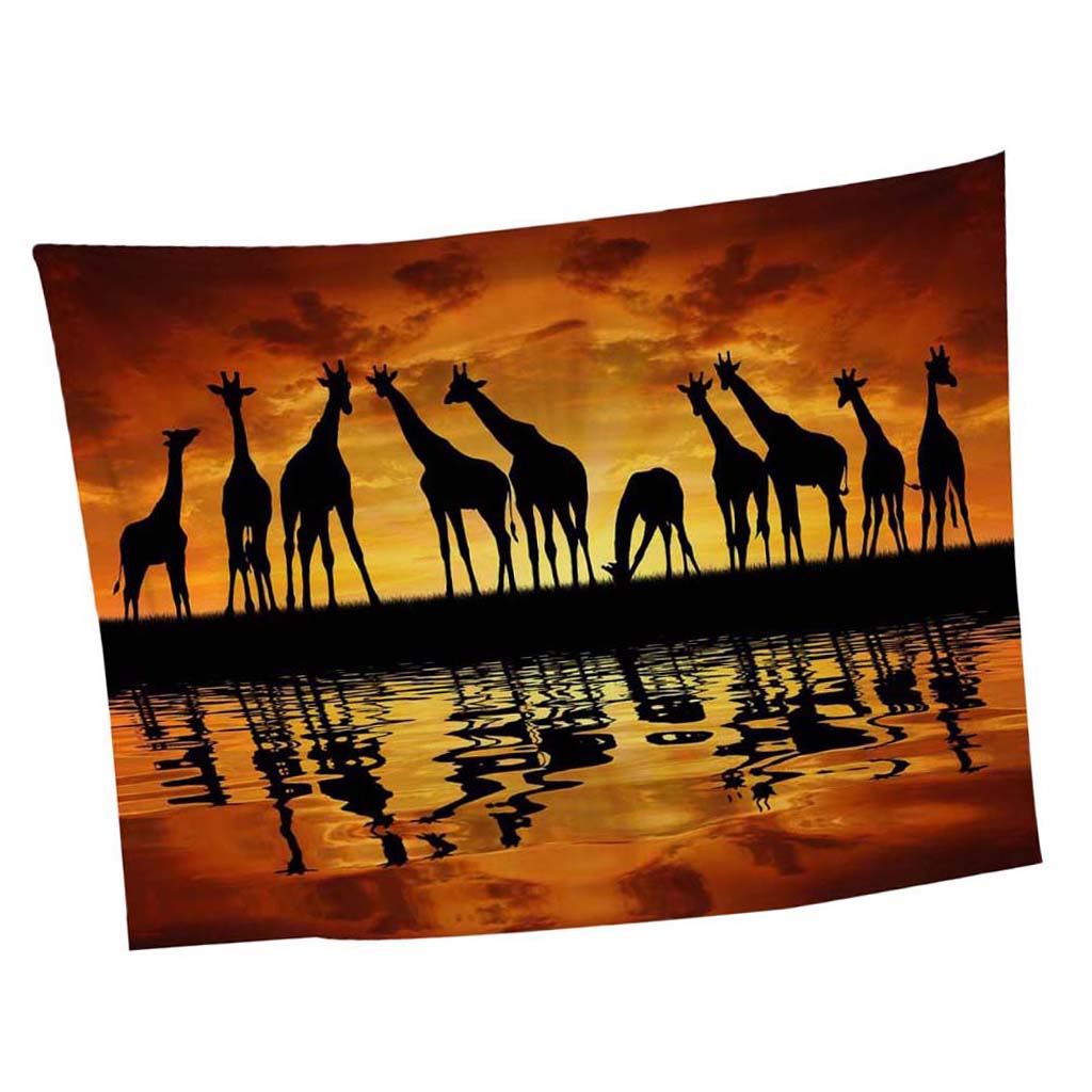 Animal Print Waterproof Hanging Tapestries Bedspread Beach Towel Blanket 2