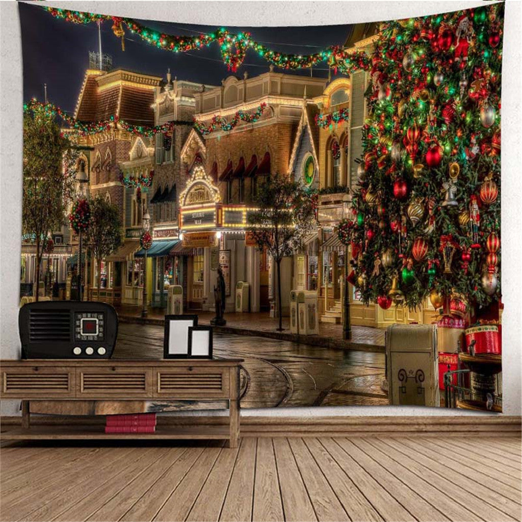 Xmas Art Home Wall Hanging Tapestry Wall Ornament Christmas Wall Decor A