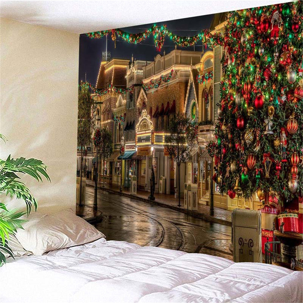 Xmas Art Home Wall Hanging Tapestry Wall Ornament Christmas Wall Decor A