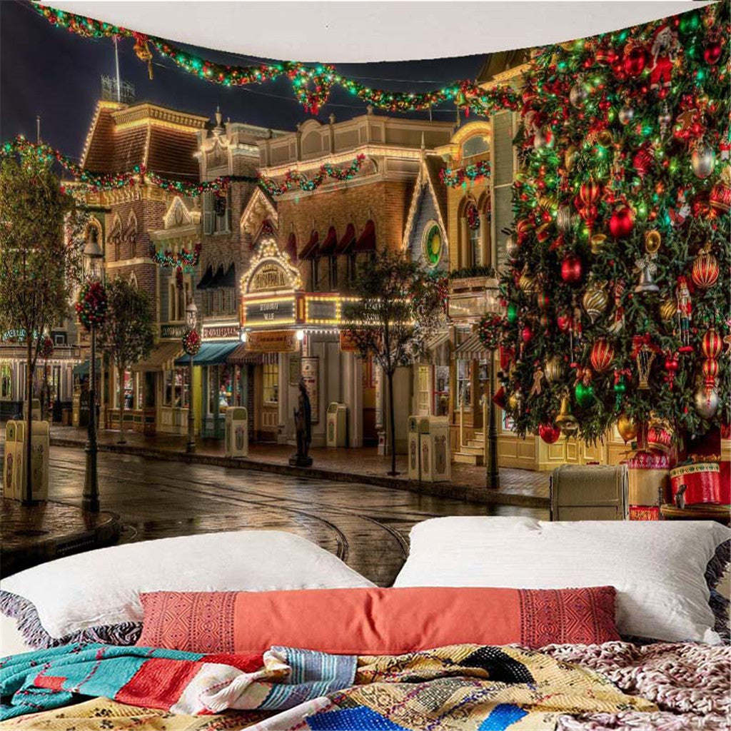 Xmas Art Home Wall Hanging Tapestry Wall Ornament Christmas Wall Decor A