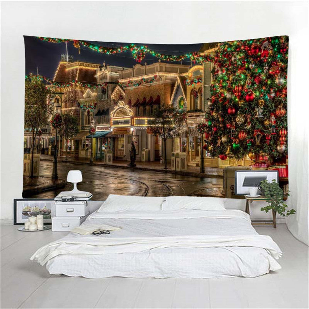 Xmas Art Home Wall Hanging Tapestry Wall Ornament Christmas Wall Decor A