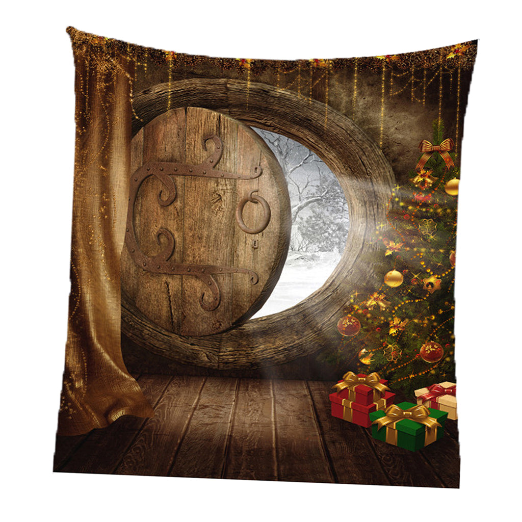 Xmas Art Home Wall Hanging Tapestry Wall Ornament Christmas Wall Decor E