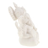 Sandstone Ganesh Statue God Elephant Indian Figurine Ornament White - 12cm