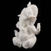 Sandstone Ganesh Statue God Elephant Indian Figurine Ornament White - 12cm