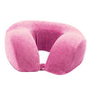 Memory Foam Neck Pillow U Shaped Car Flight Office Rest Support Rose Red