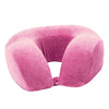 Memory Foam Neck Pillow U Shaped Car Flight Office Rest Support Rose Red