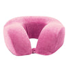 Memory Foam Neck Pillow U Shaped Car Flight Office Rest Support Rose Red