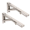 2Pcs Stainless Steel Foldable Shelf Bracket Rack Wall Hanging Holder 10inch