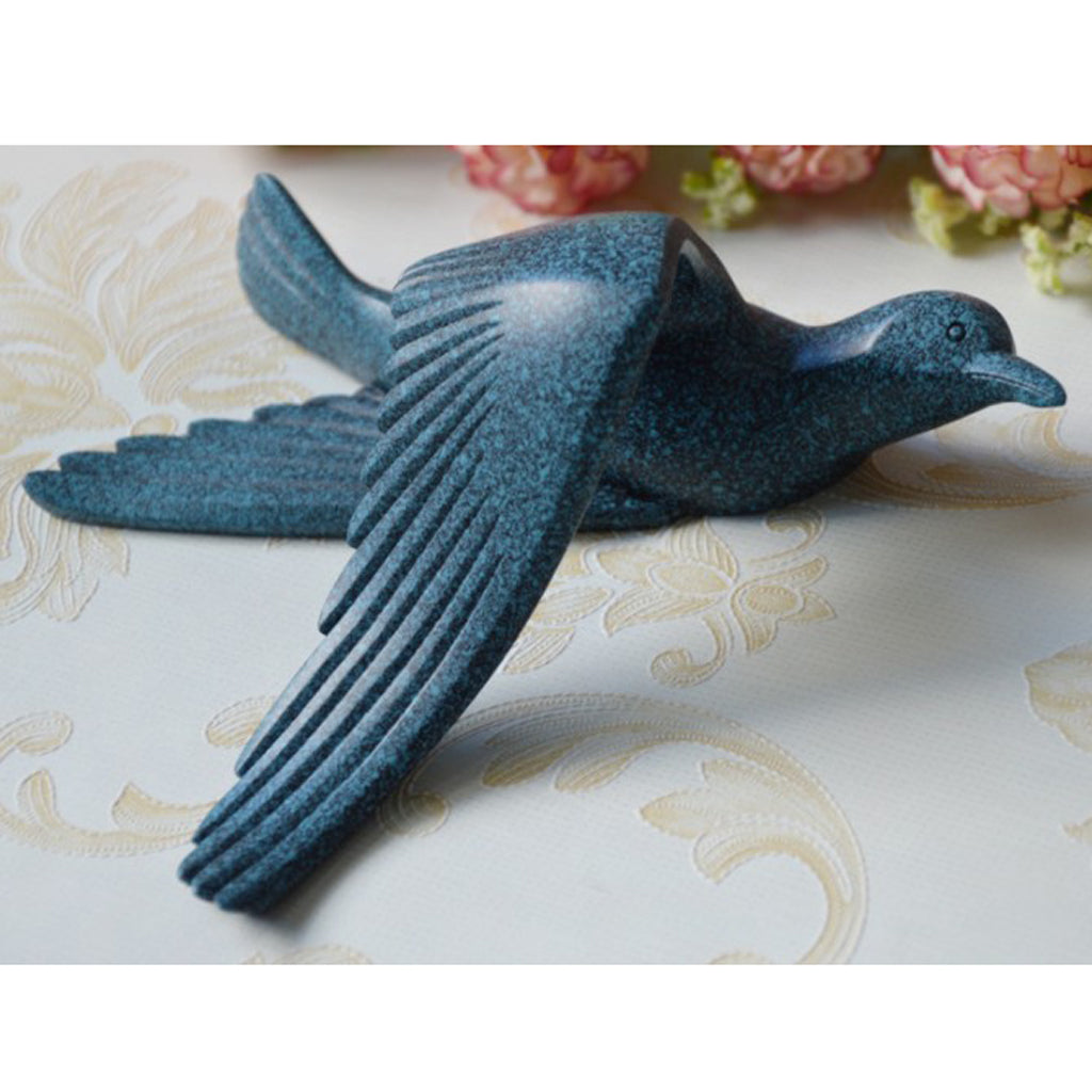 Creative Resin Seagull Shaped Bedroom TV Background Wall Decorations A Blue