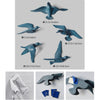 Creative Resin Seagull Shaped Bedroom TV Background Wall Decorations B Blue