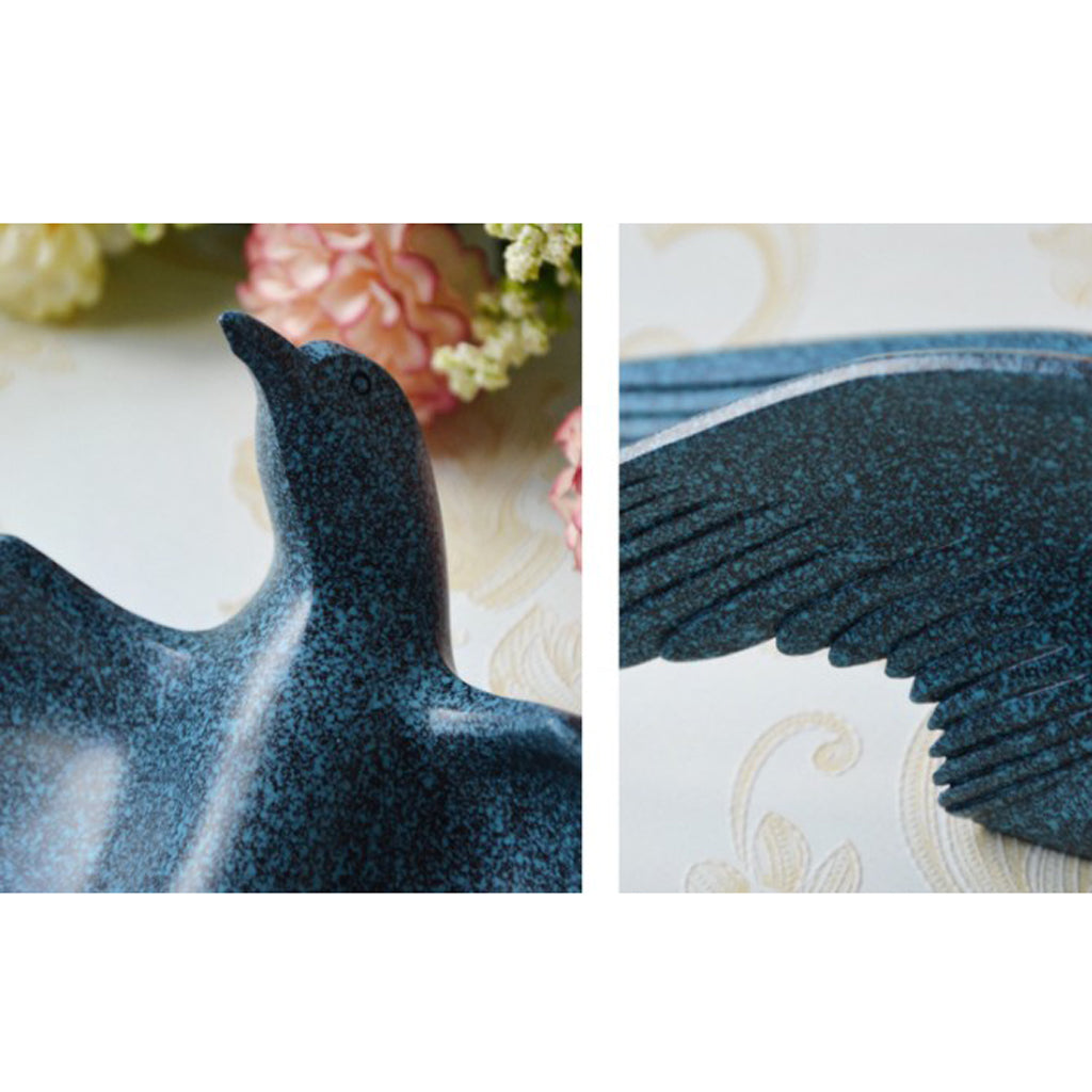 Creative Resin Seagull Shaped Bedroom TV Background Wall Decorations E Blue