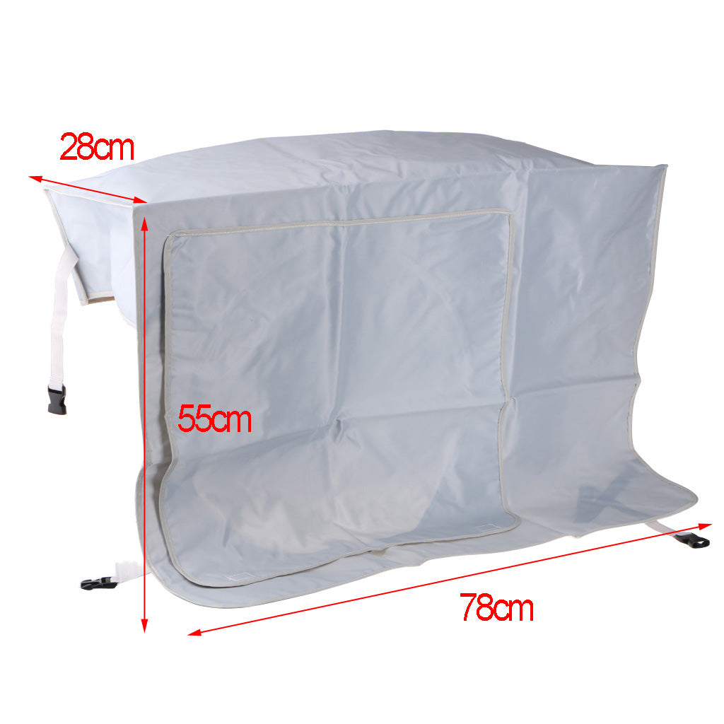 Outdoor Working Air Conditioner Cover Dust Rain Snow Proof 78x55x28cm Grey Camouflage