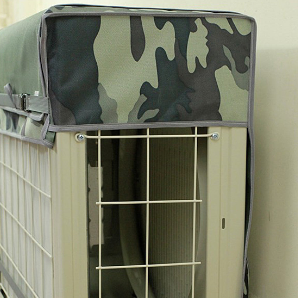 Outdoor Working Air Conditioner Cover Dust Rain Snow Proof 78x55x28cm Grey Camouflage