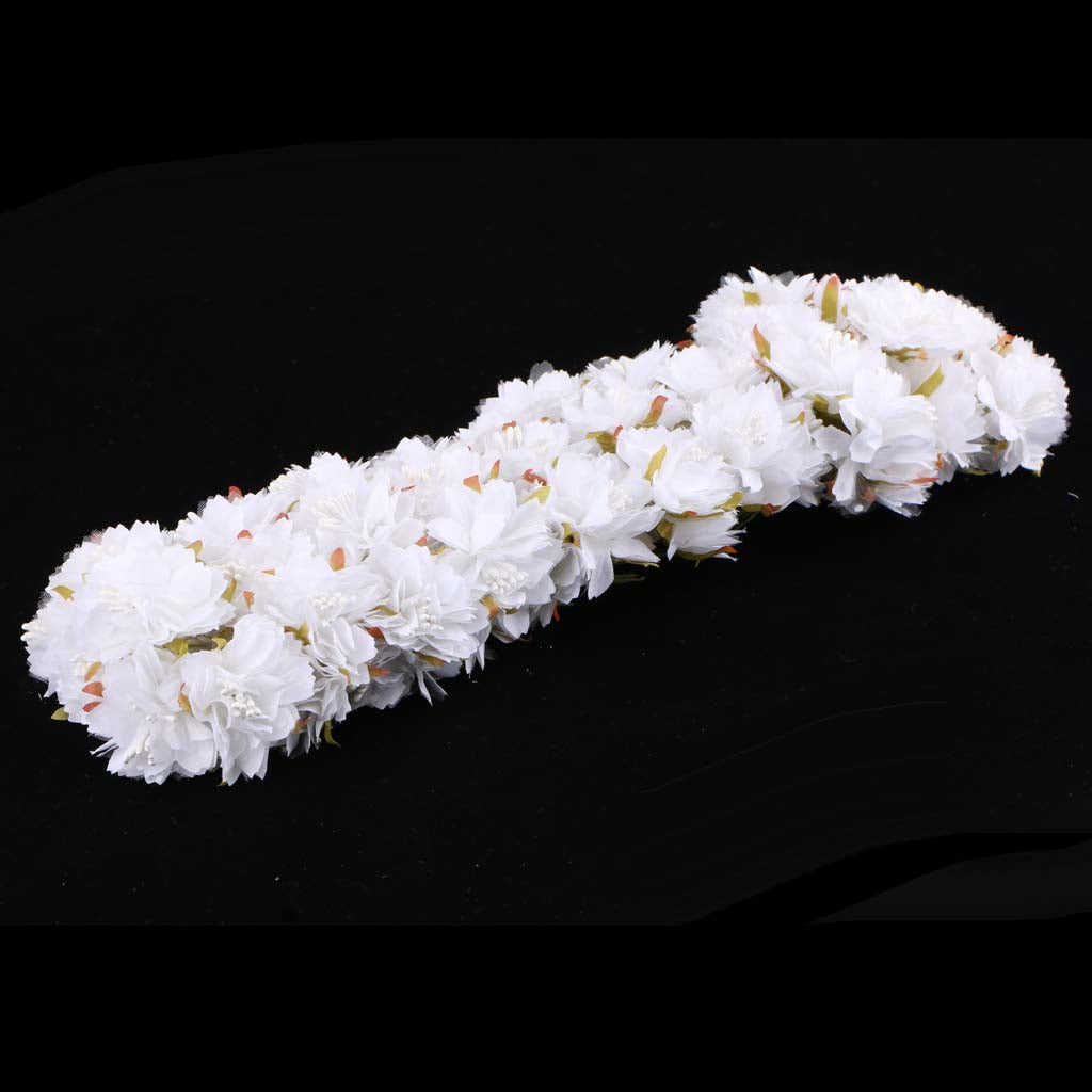 Artificial 60-Head Chrysanthemums Silk Flower Bouquet Decor White