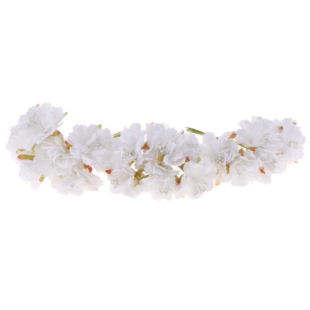 Artificial 60-Head Chrysanthemums Silk Flower Bouquet Decor White