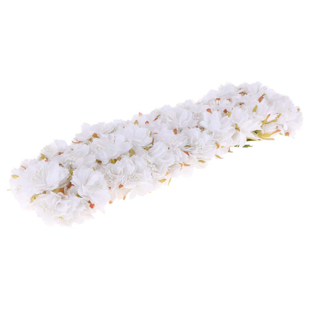 Artificial 60-Head Chrysanthemums Silk Flower Bouquet Decor White