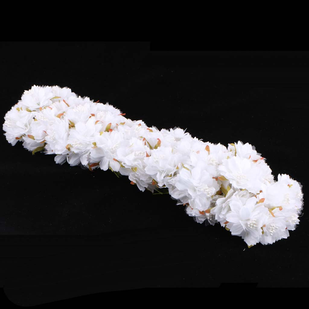 Artificial 60-Head Chrysanthemums Silk Flower Bouquet Decor White