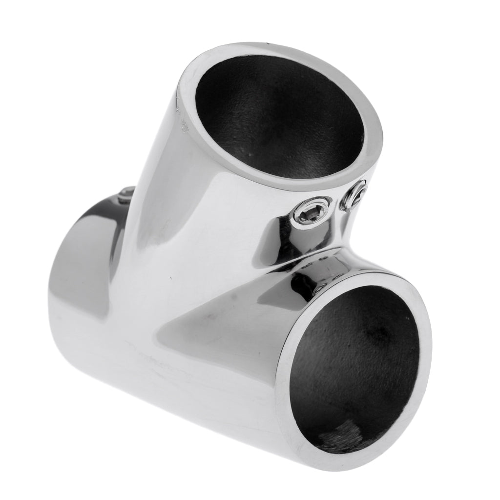 Boat Hand Rail Fitting - 60 Degree Tee- 316 Marine Stainless Steel 25mm