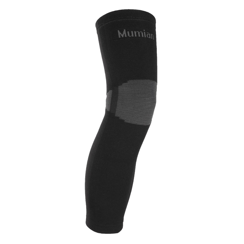 Classic Black knitting Keep Warm Sports Long Knee Sleeve Brace - 1pcs XL