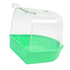 Pet Birds Cage Hanging Bathtub Birds Parrots Bathroom Cage Box Toy Green-B