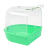 Pet Birds Cage Hanging Bathtub Birds Parrots Bathroom Cage Box Toy Green-B