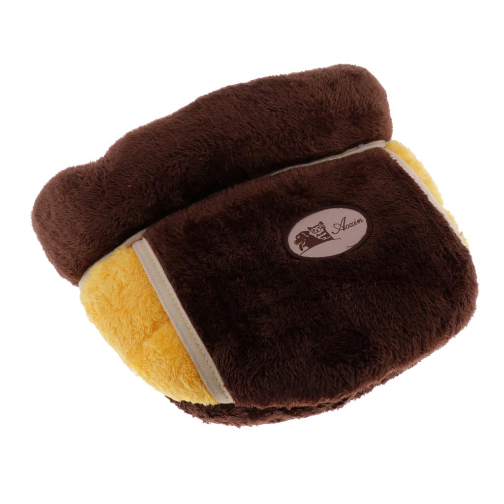 Creative Slipper Design Cat Winter Warm Sleeping Nest For Small Pet Brown