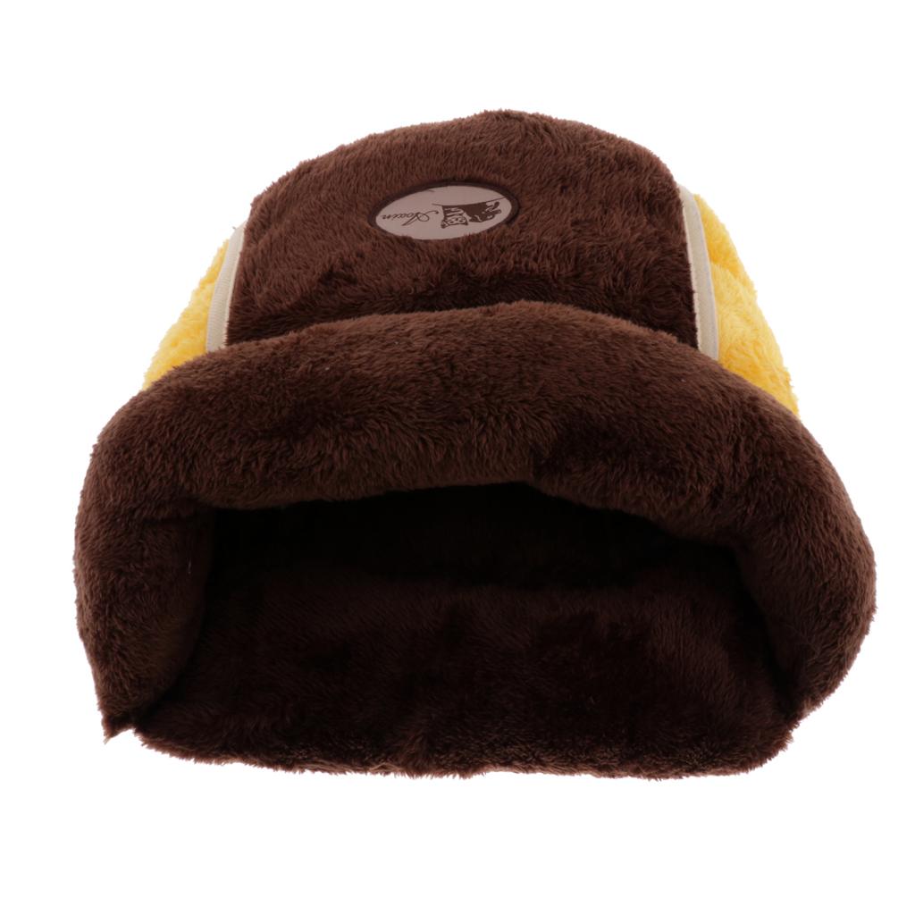 Creative Slipper Design Cat Winter Warm Sleeping Nest For Small Pet Brown